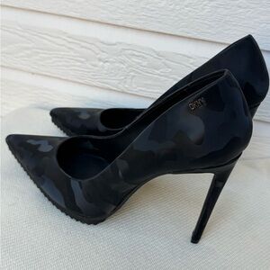 DKNY Black Camouflage Women's Heels